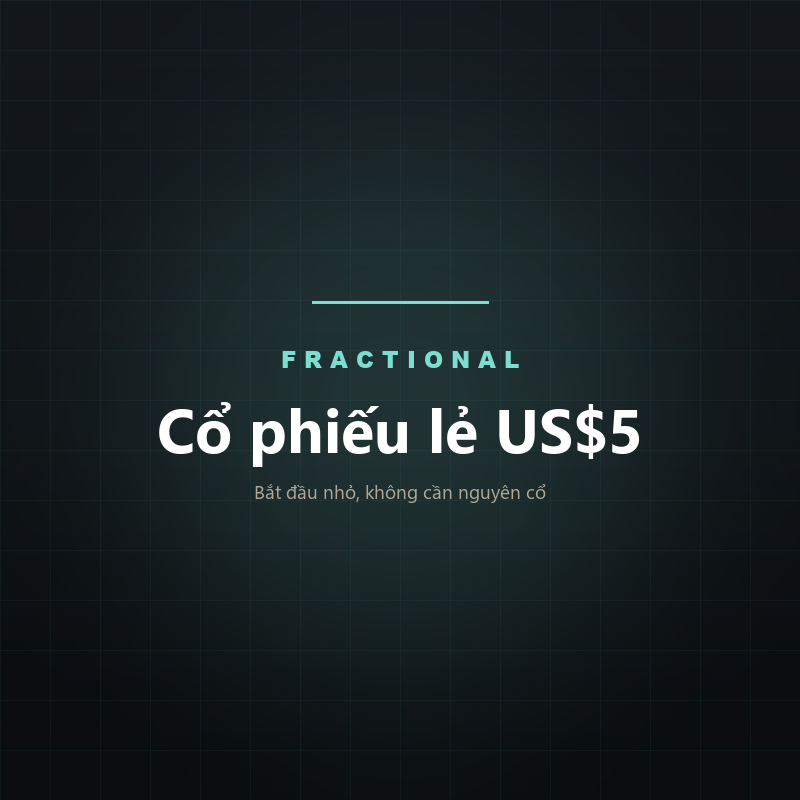 Cổ phiếu lẻ: bắt đầu phân bổ cổ phiếu Mỹ với 5 đô la
